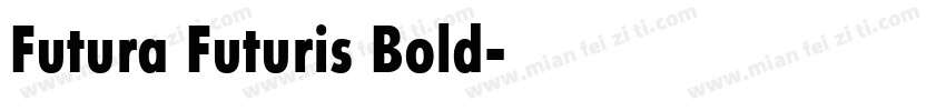 Futura Futuris Bold字体转换